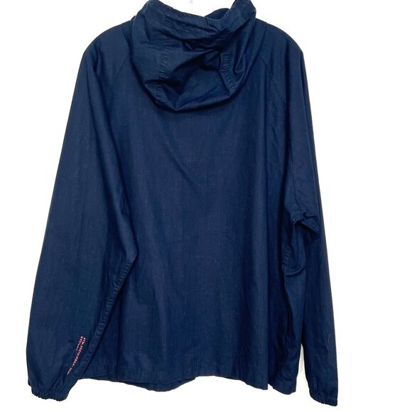 Denim & Flower Men’s Parka Jacket Navy Hoodie Large 42 - Picture 2 of 10